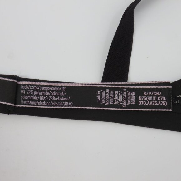 Victorias Secret Womens Small Black Mesh Plunge Bralette 24492967 Nylon Blend - Picture 12 of 15